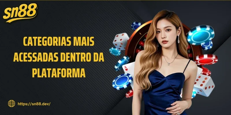 Categorias mais acessadas dentro da plataforma