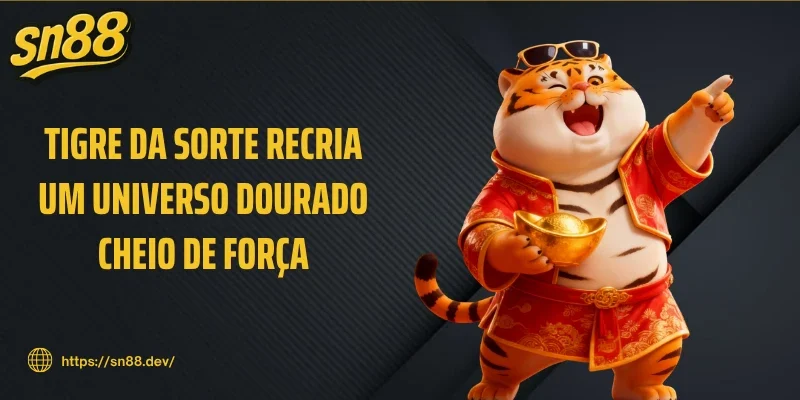 Tigre da sorte recria um universo dourado cheio de força